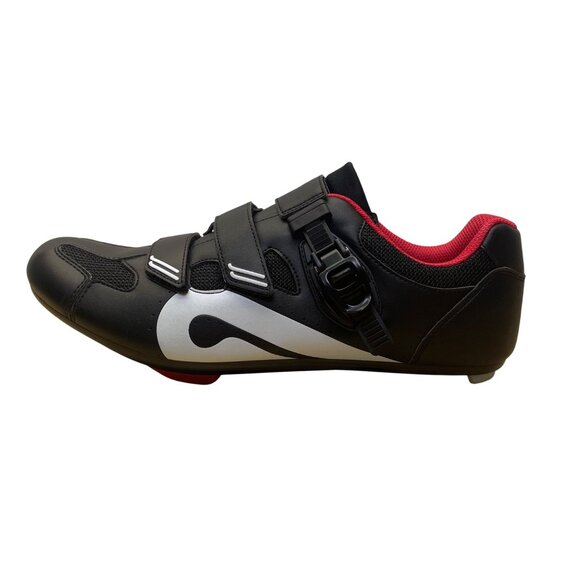 Peloton Black & Red Cycling Shoes With Adhesive & Buckle Closure Size M13/W14 - Picture 5 of 10